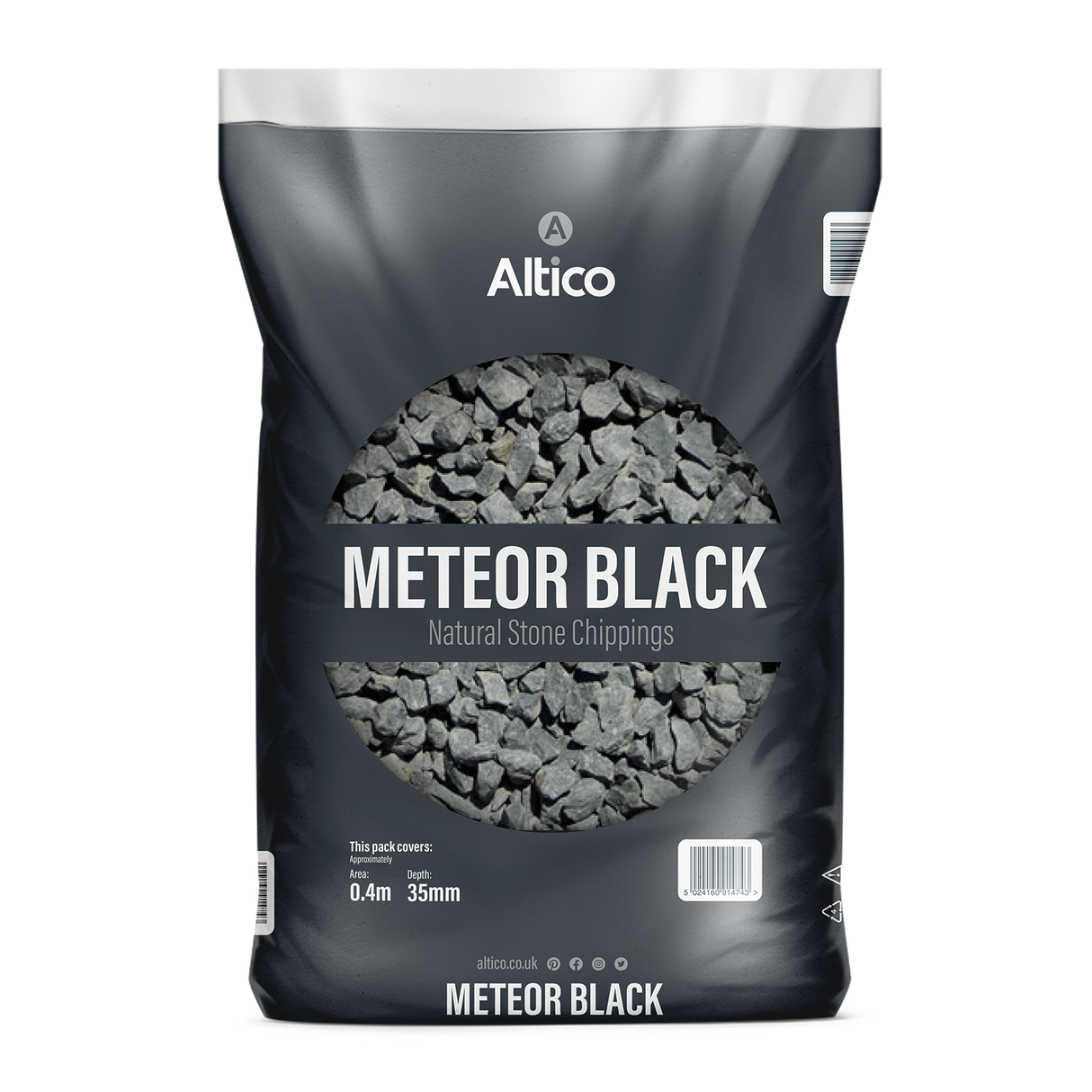Altico Meteor Black Chippings 10 - 20mm - Bulk Bag