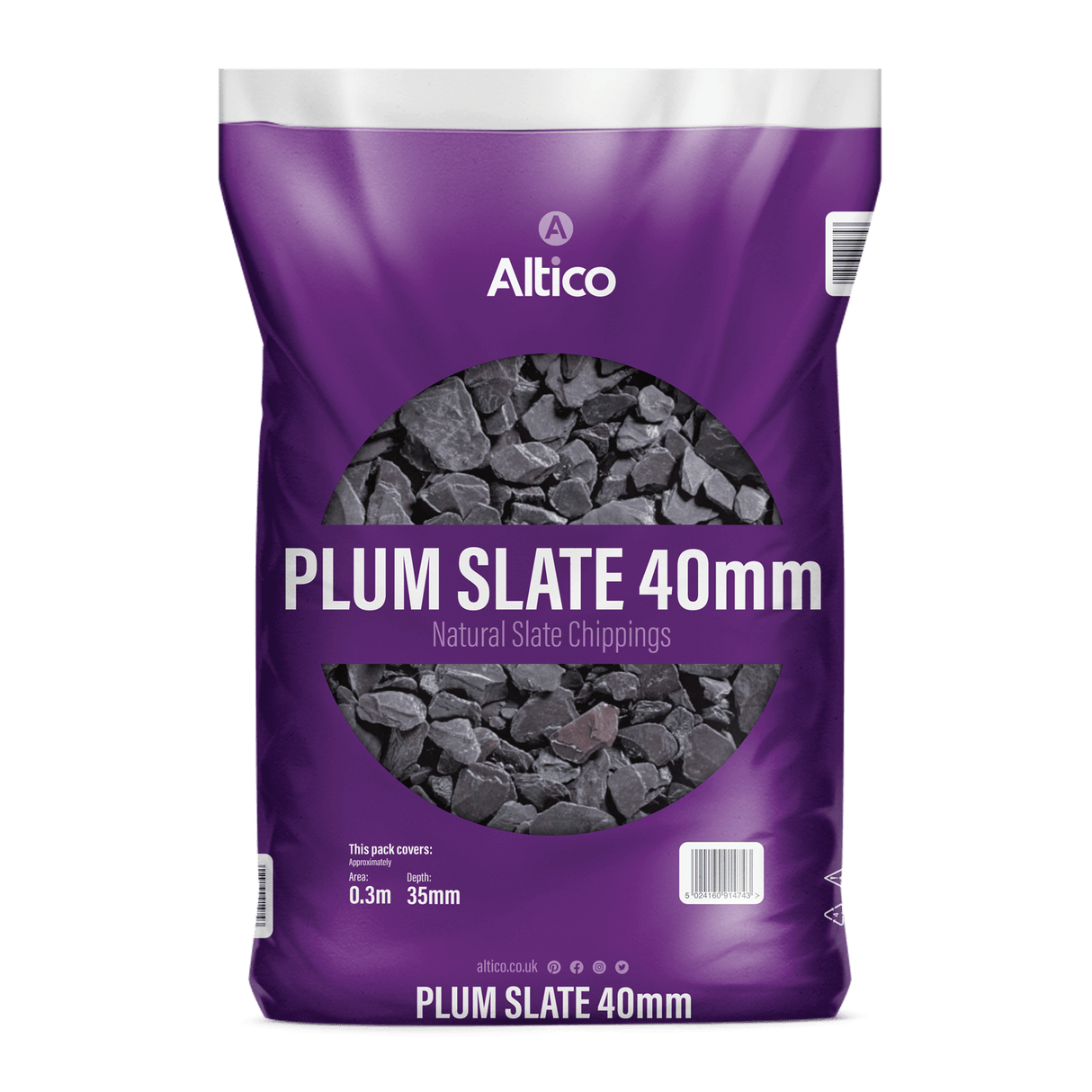 Altico Plum Slate Chippings Bulk Bag