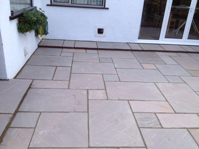 Autumn Brown Indian Sandstone Paving - 900 x 600 mm - Riven