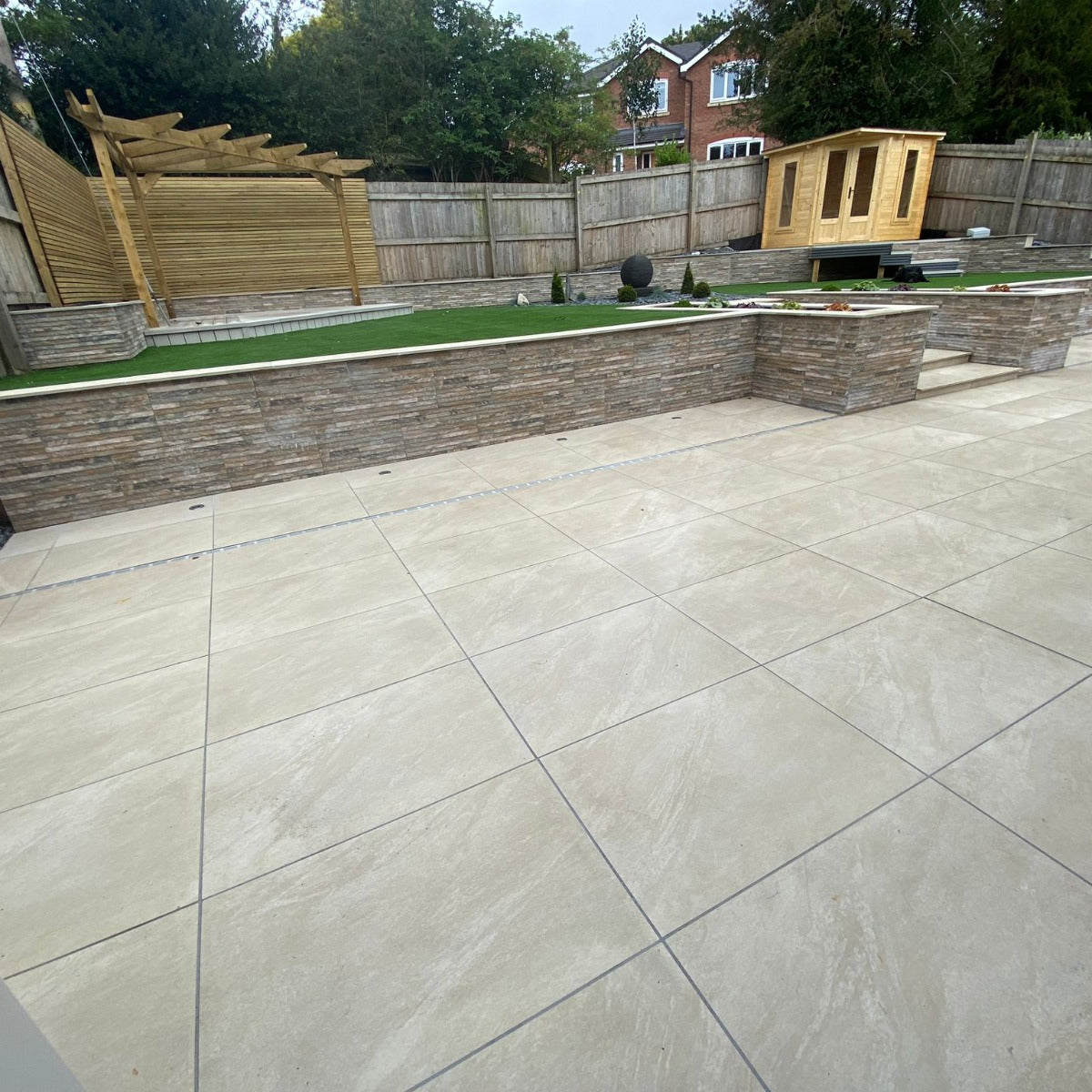 Cream Porcelain 600 x 600 mm Decorative Paving