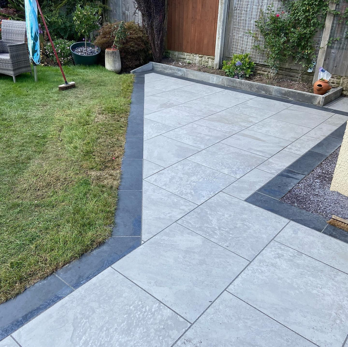 Dawn Light Grey Portuguese Porcelain Patio Kit