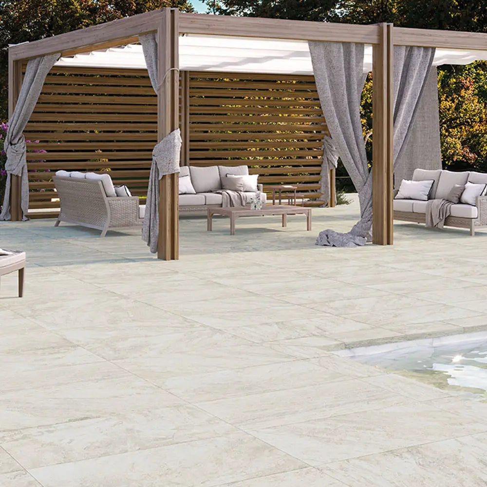 Quartz White Porcelain Patio Kit