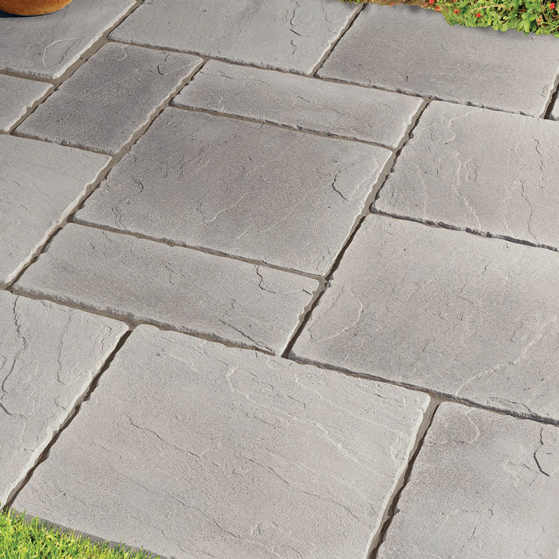 Kandla Grey Indian Sandstone Paving - 900 x 600 mm - Tumbled