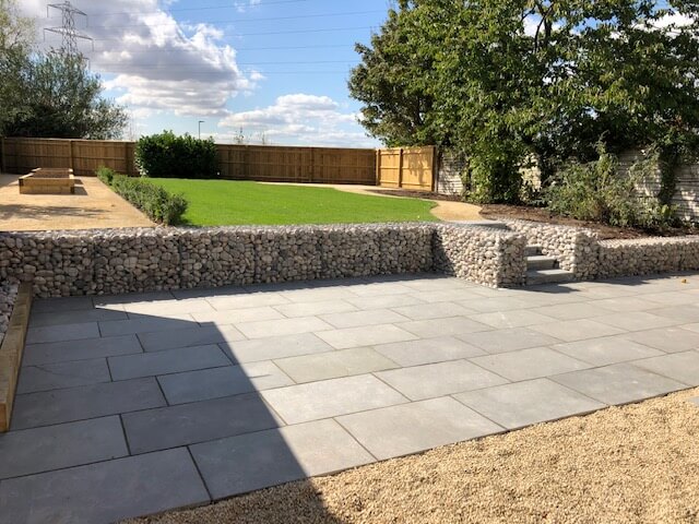 Grey Limestone Patio Kit - Riven
