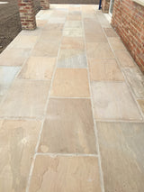 Buff Indian Sandstone Paving - 900 x 600 mm - Riven