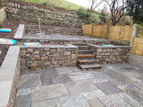 Saga Black Indian Sandstone Patio Kit - Tumbled