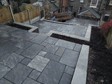 Saga Black Indian Sandstone Patio Kit - Tumbled