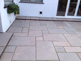 Autumn Brown Indian Sandstone Patio Kit - Riven