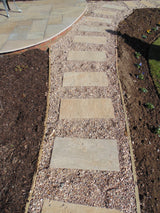Buff Indian Sandstone Paving - 900 x 600 mm - Riven