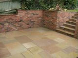 Buff Indian Sandstone Paving - 600 x 600 mm - Riven