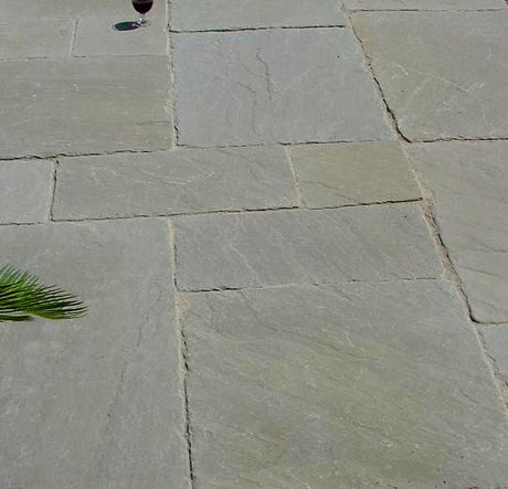 Raj Green Indian Sandstone Paving 600 x 600 mm - Tumbled